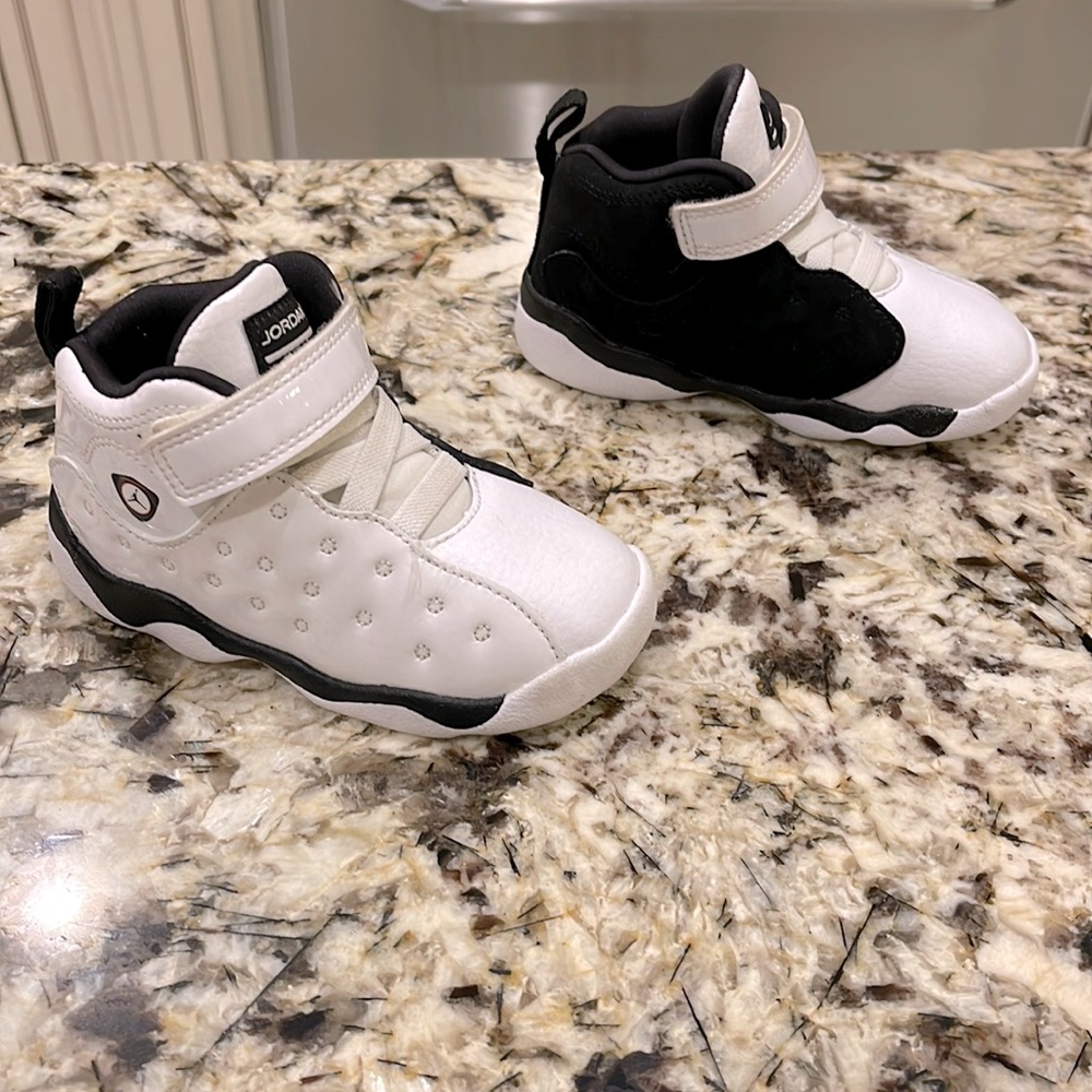 Jordan 8c shoes black and white